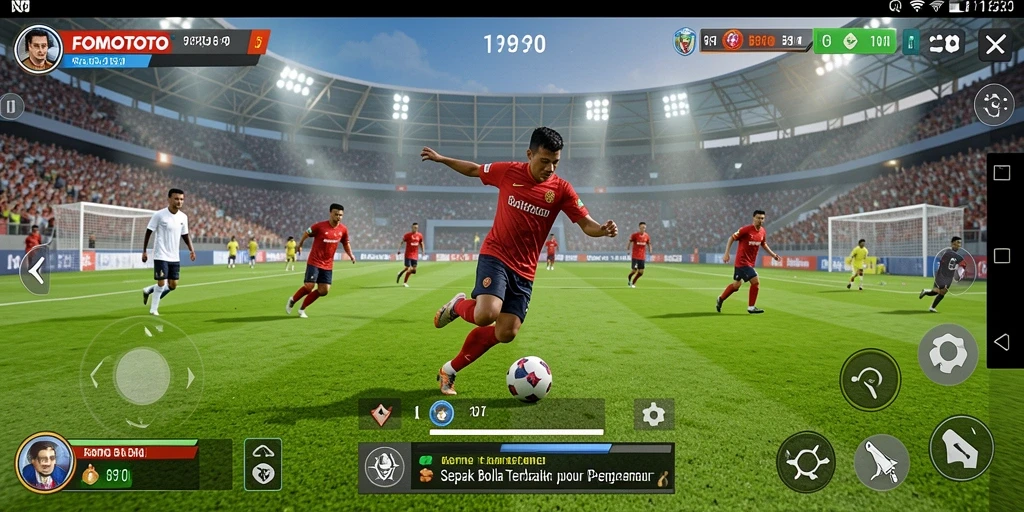 Tampilan gameplay FOMOTOTO dengan aksi seru di lapangan.