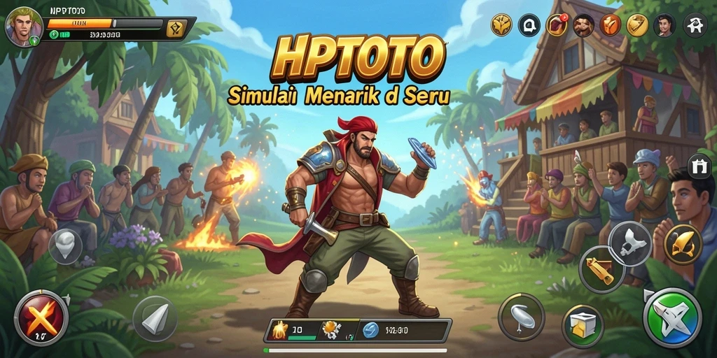 Screenshot gameplay HPTOTO menampilkan dunia simulasi yang interaktif dan menarik.
