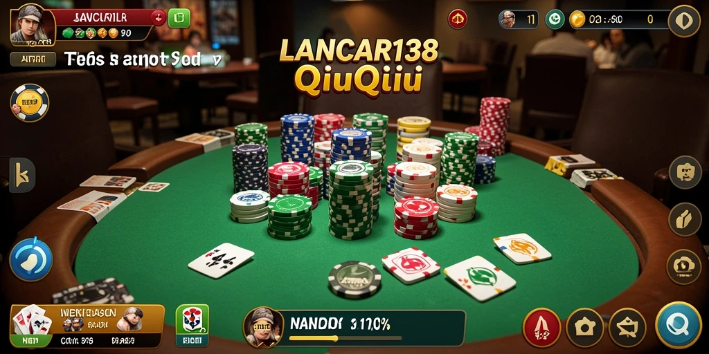 Screenshot LANCAR138 menampilkan suasana permainan QiuQiu yang seru.