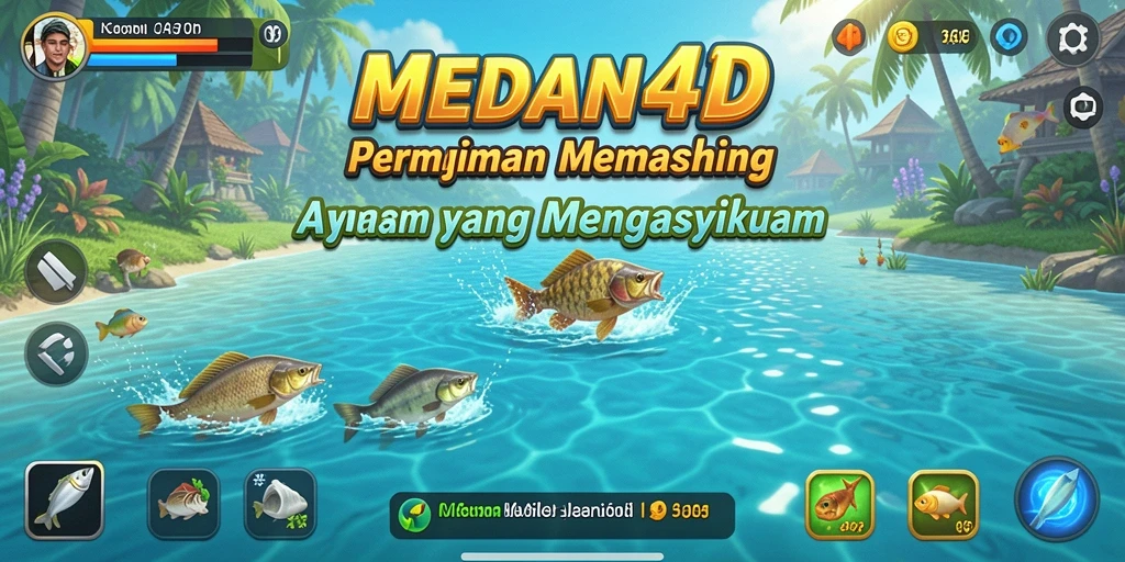Tampilan gameplay <strong>MEDAN4D</strong> yang menarik saat bermain memancing.