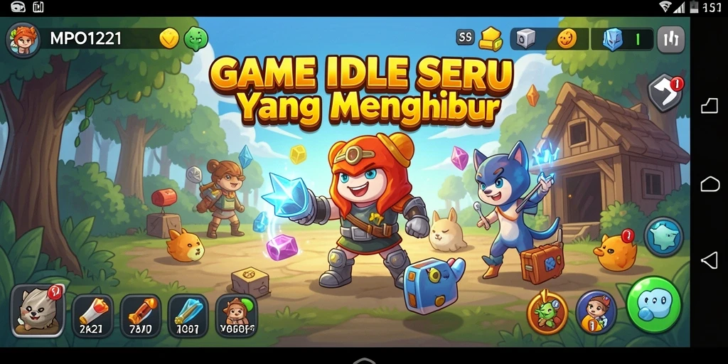 Tampilan gameplay MPO1221 yang seru dan santai.