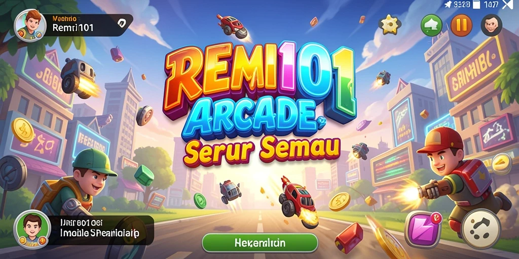 Tampilan gameplay Arcade yang seru di REMI101.