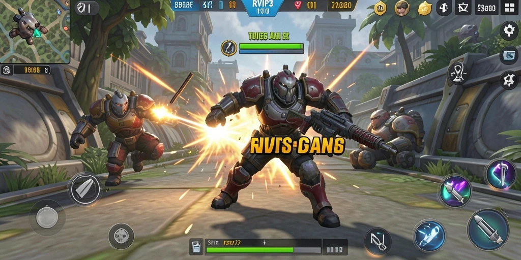 Screenshot RVIP3 menunjukkan momen strategis dalam pertempuran penuh taktik.
