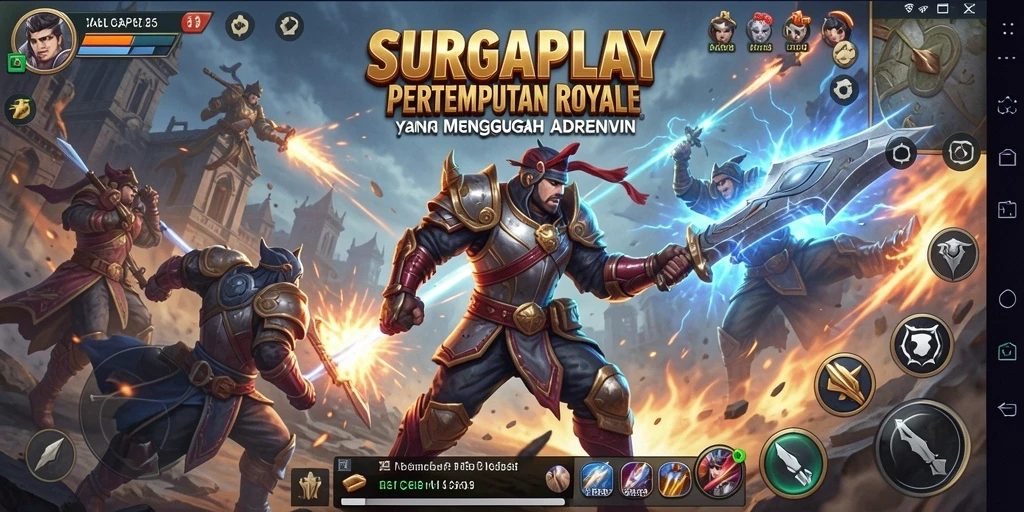 Tampilan seru dari gameplay Battle Royale SURGAPLAY.